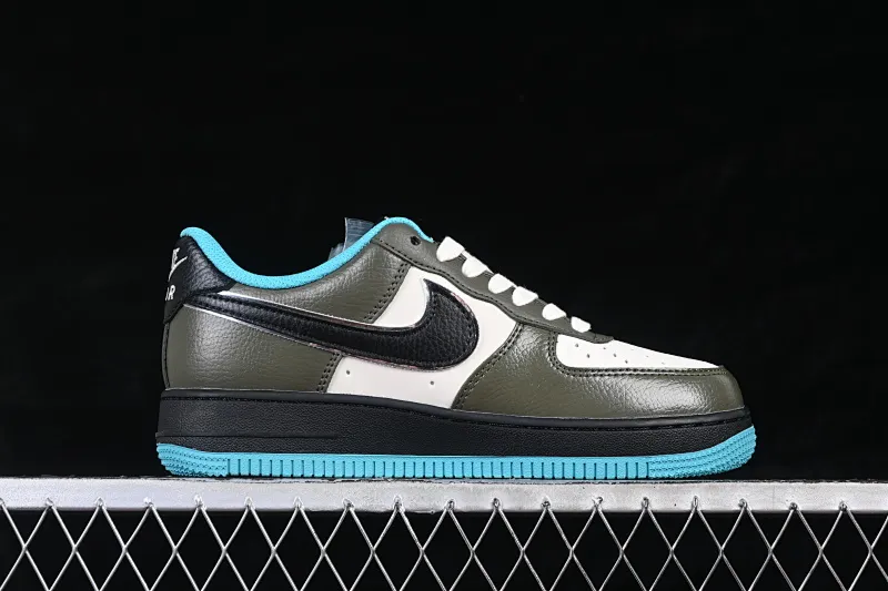 All categories Nk Air Force 1 Air Force series Nk Air Force 1 Low Air Force low-top Nike Air Force 1'07 Low joint black, green and blue Air Force low-top casual sneakers QW5836-022